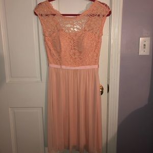 beautiful peach dress